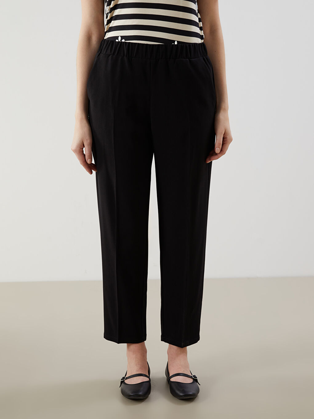LCW Grace Elasticated Waist Women's Trousers -W54943Z8-CVL