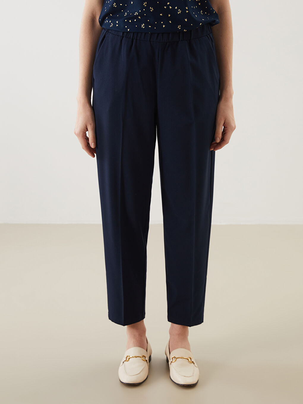 LCW Grace Elasticated Waist Women's Trousers -W54943Z8-E1J
