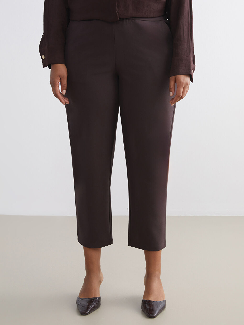 Elasticated Waist Women's Trousers-5