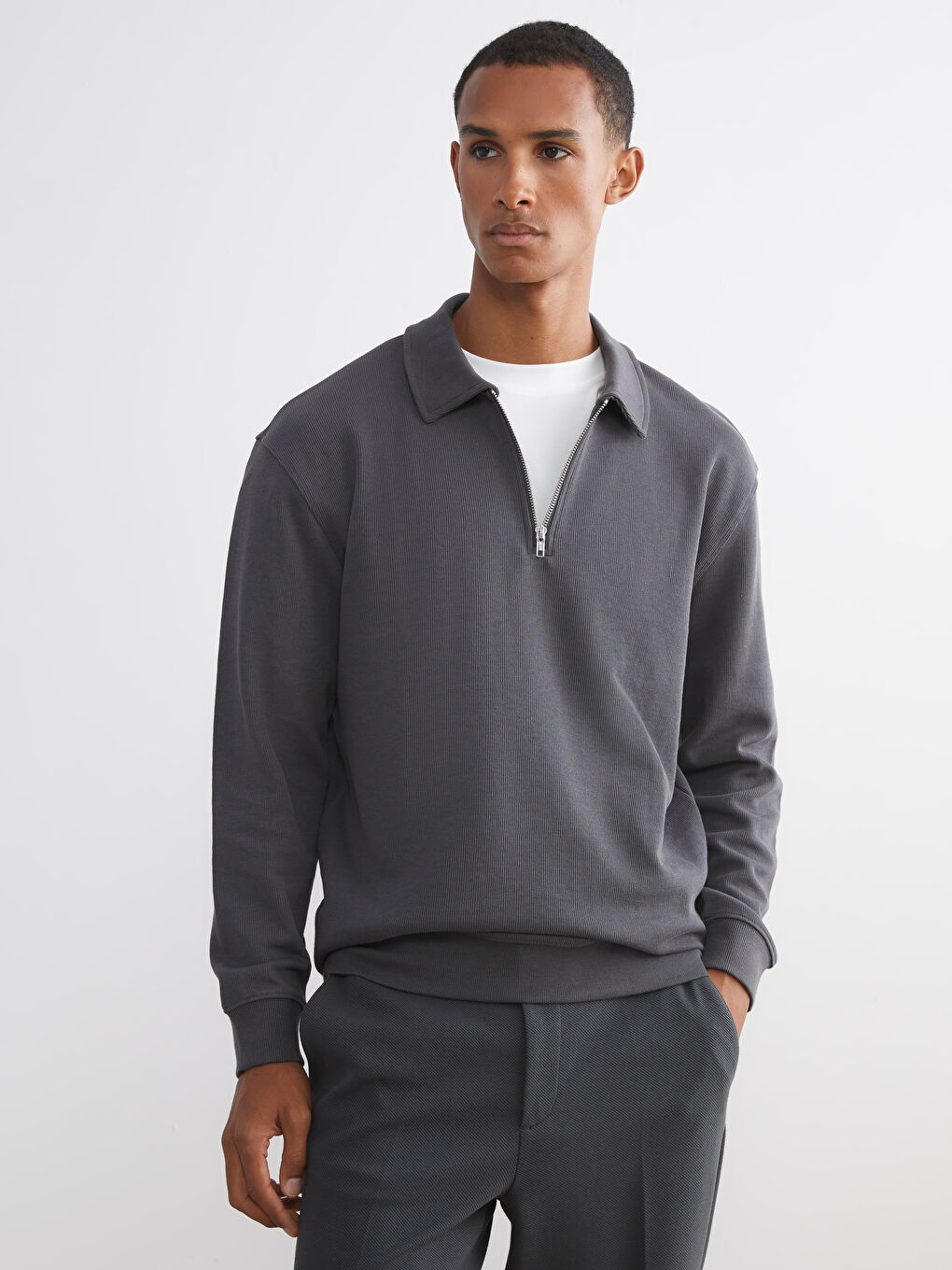 Polo Neck Men's Sweatshirt