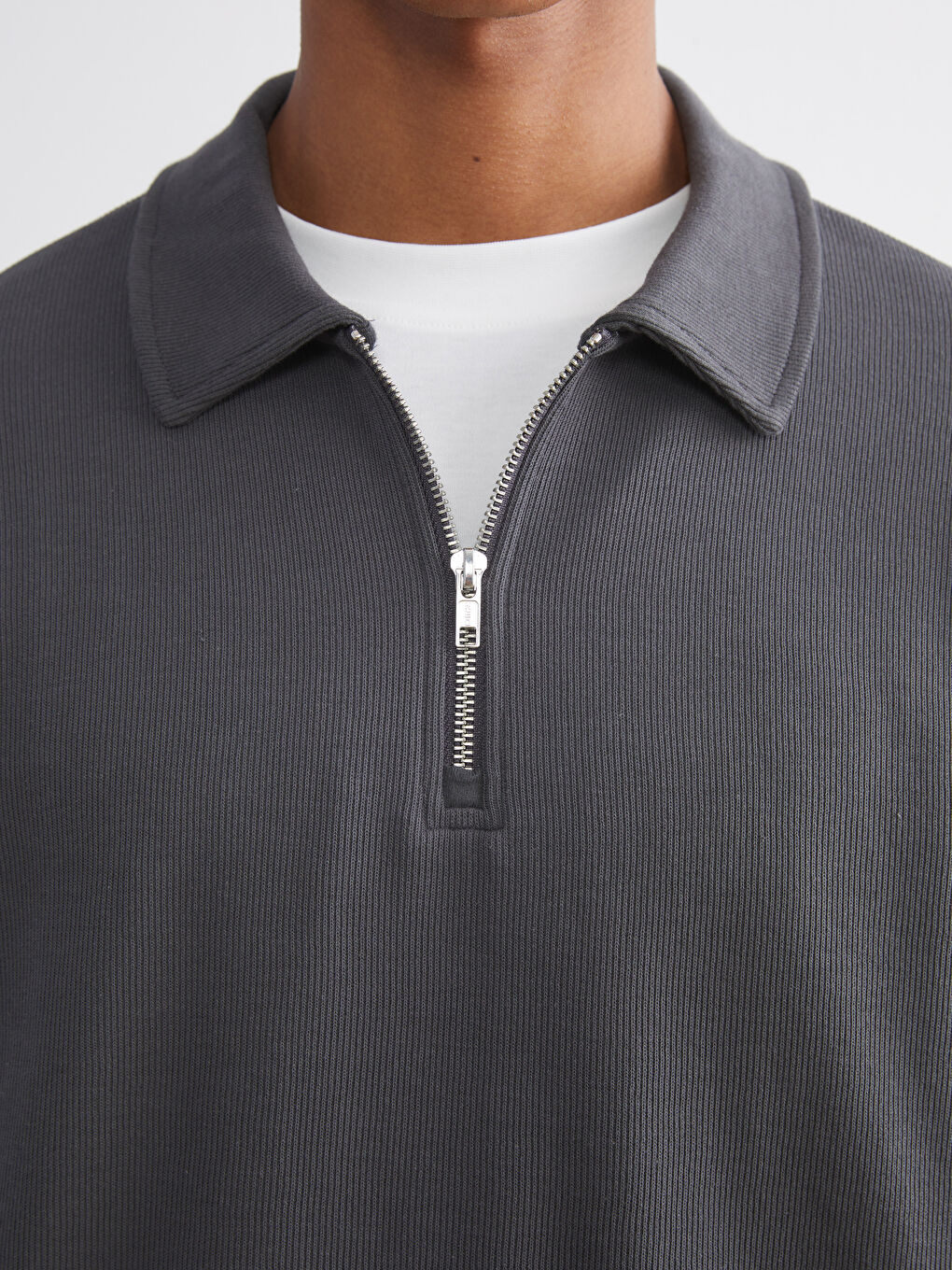 Polo Neck Men's Sweatshirt-2