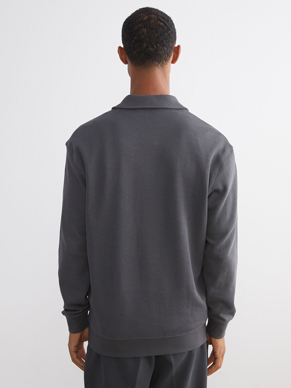 Polo Neck Men's Sweatshirt-3