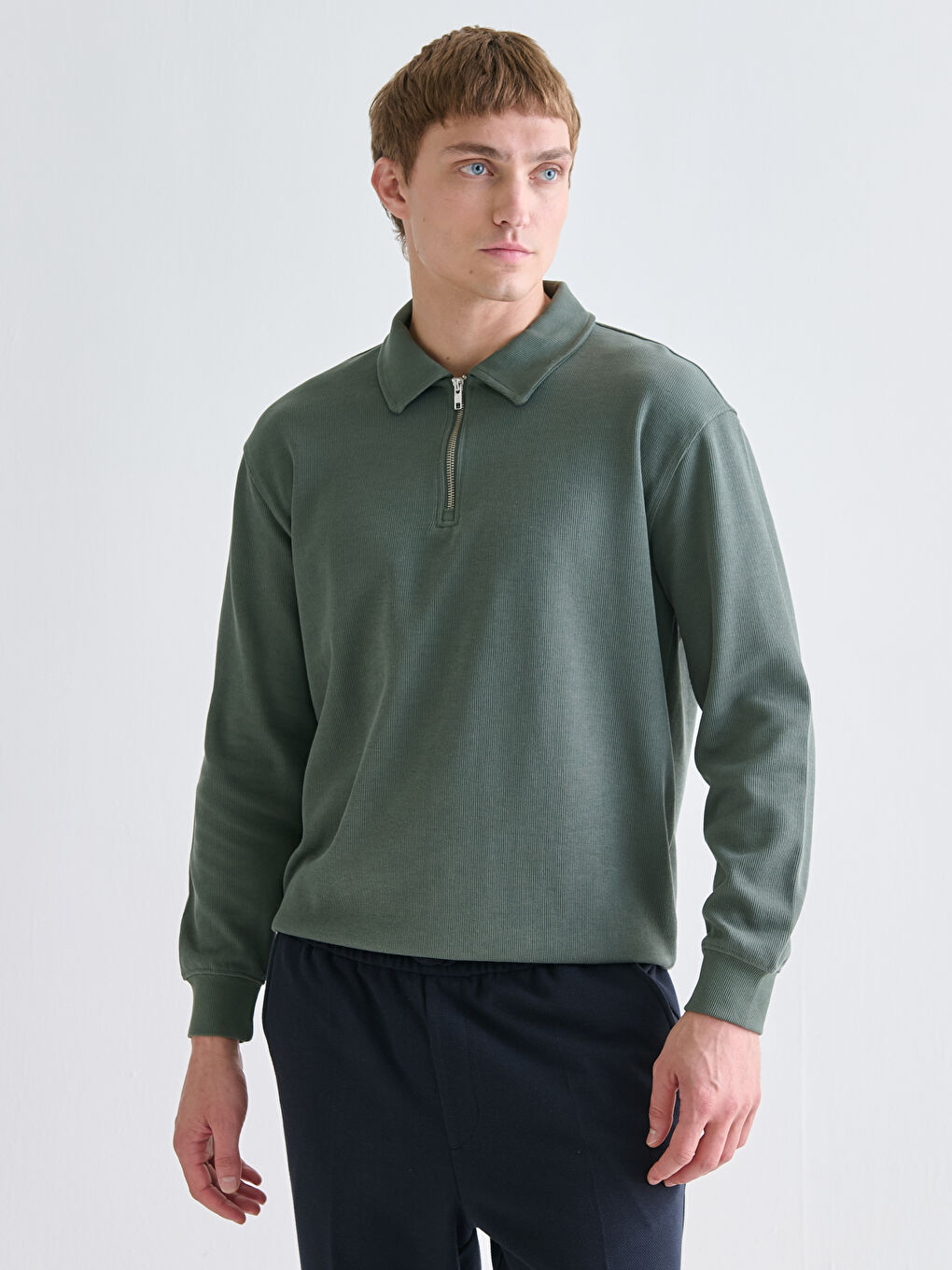 Polo Neck Men's Sweatshirt
