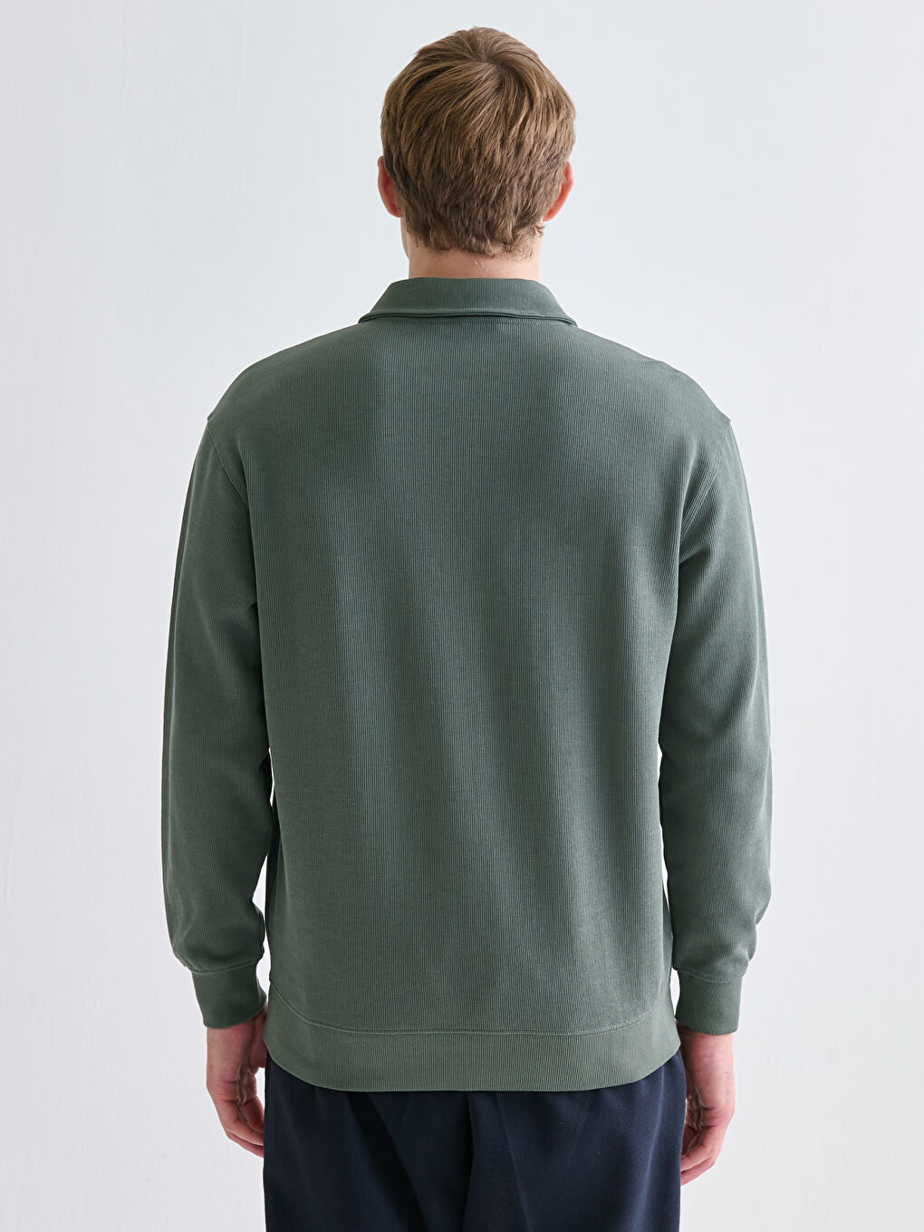 Polo Neck Men's Sweatshirt-3