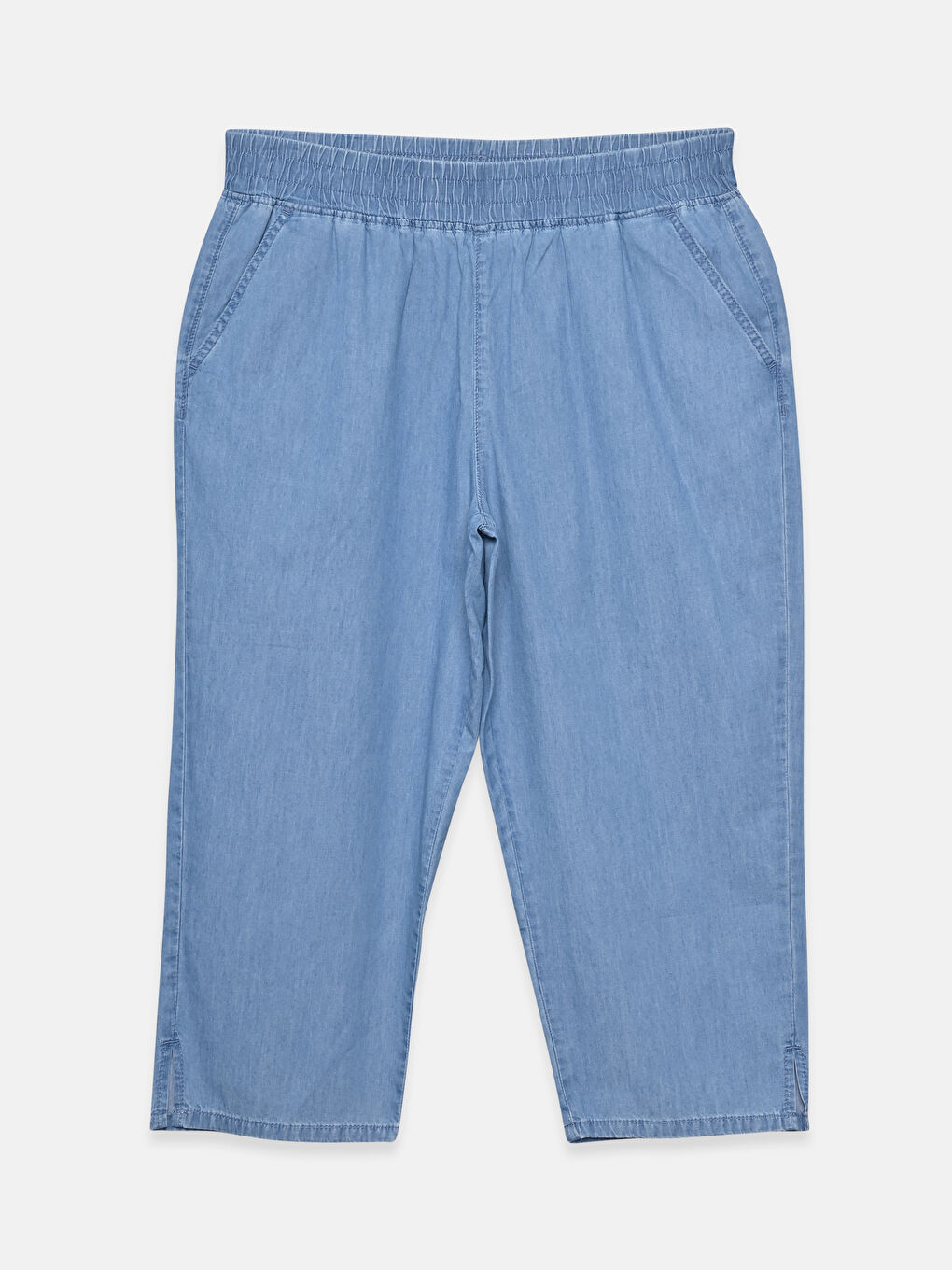 Corsaire en Jean pour Femmes à Taille Élastiquée