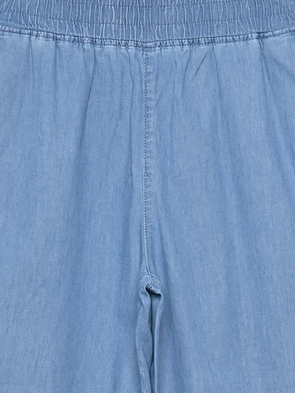 Corsaire en Jean pour Femmes à Taille Élastiquée-2