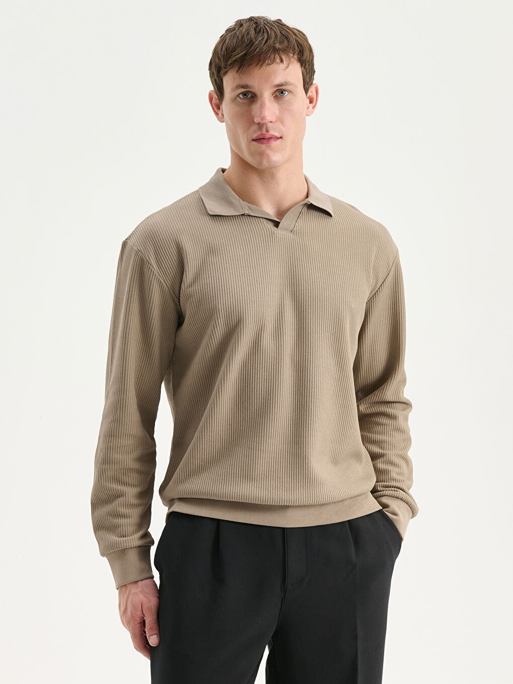 Polo Neck Men's Sweatshirt