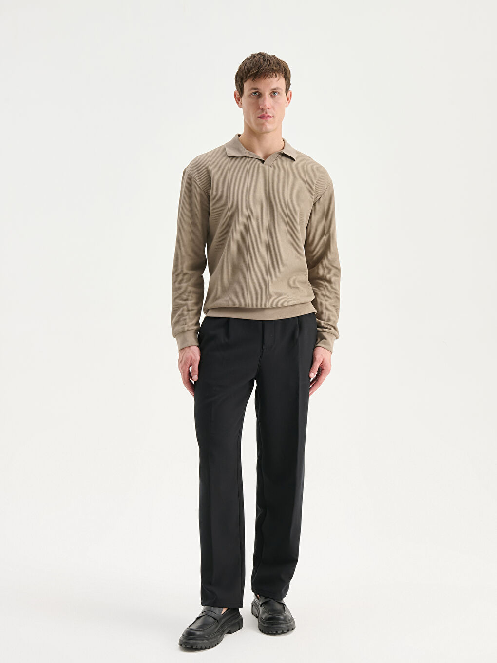 Polo Neck Men's Sweatshirt-1
