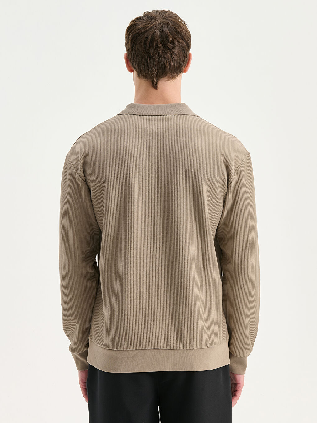 Polo Neck Men's Sweatshirt-3