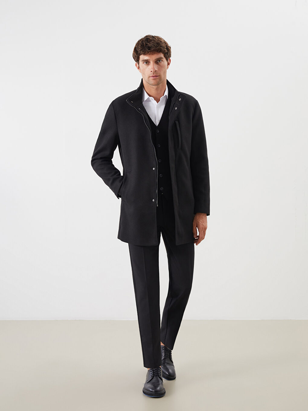 High Collar Men's Cachet Coat-1