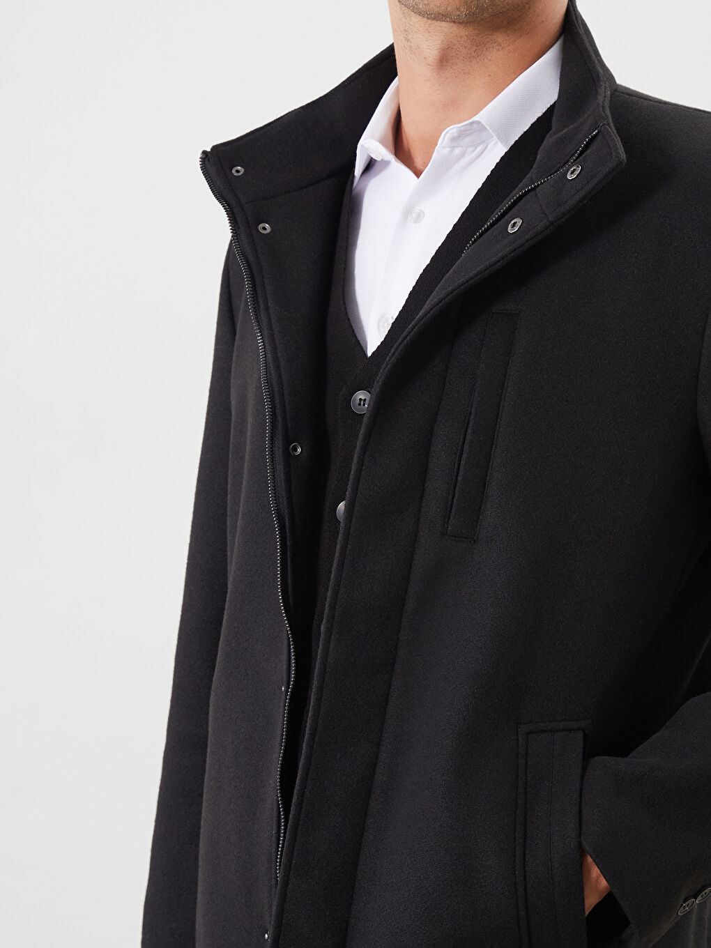 High Collar Men's Cachet Coat-2
