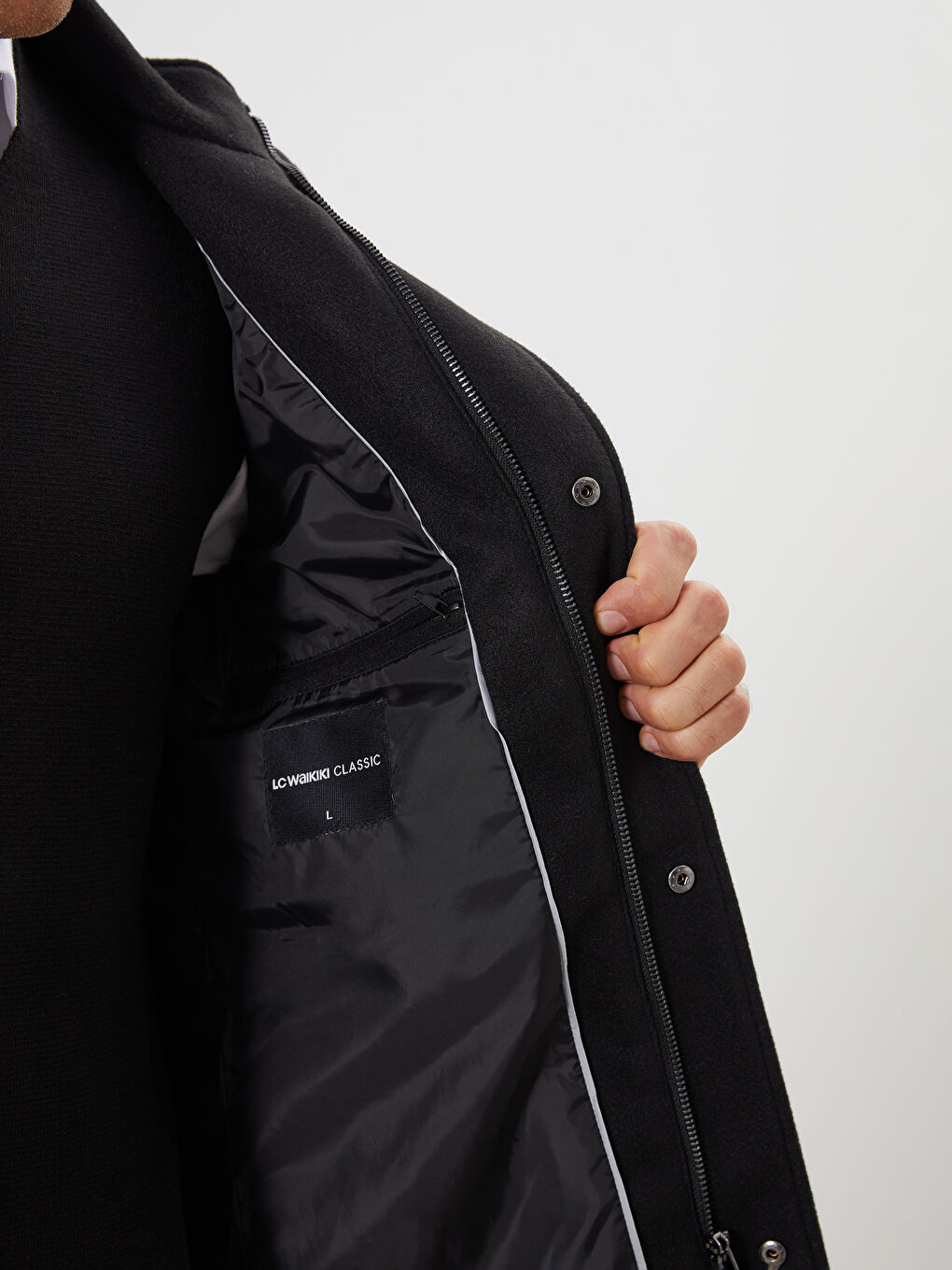 High Collar Men's Cachet Coat-3
