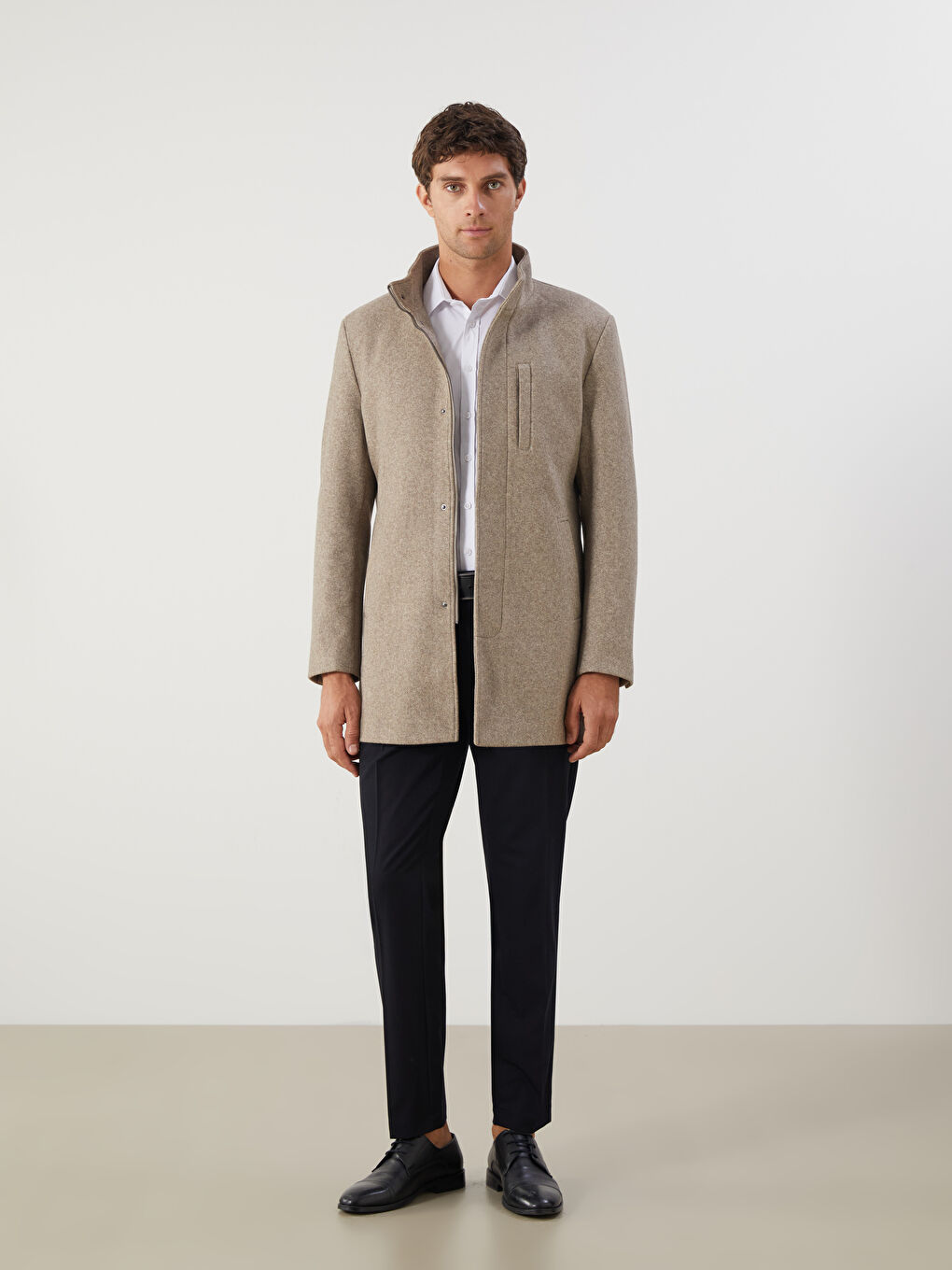 High Collar Men's Cachet Coat-1