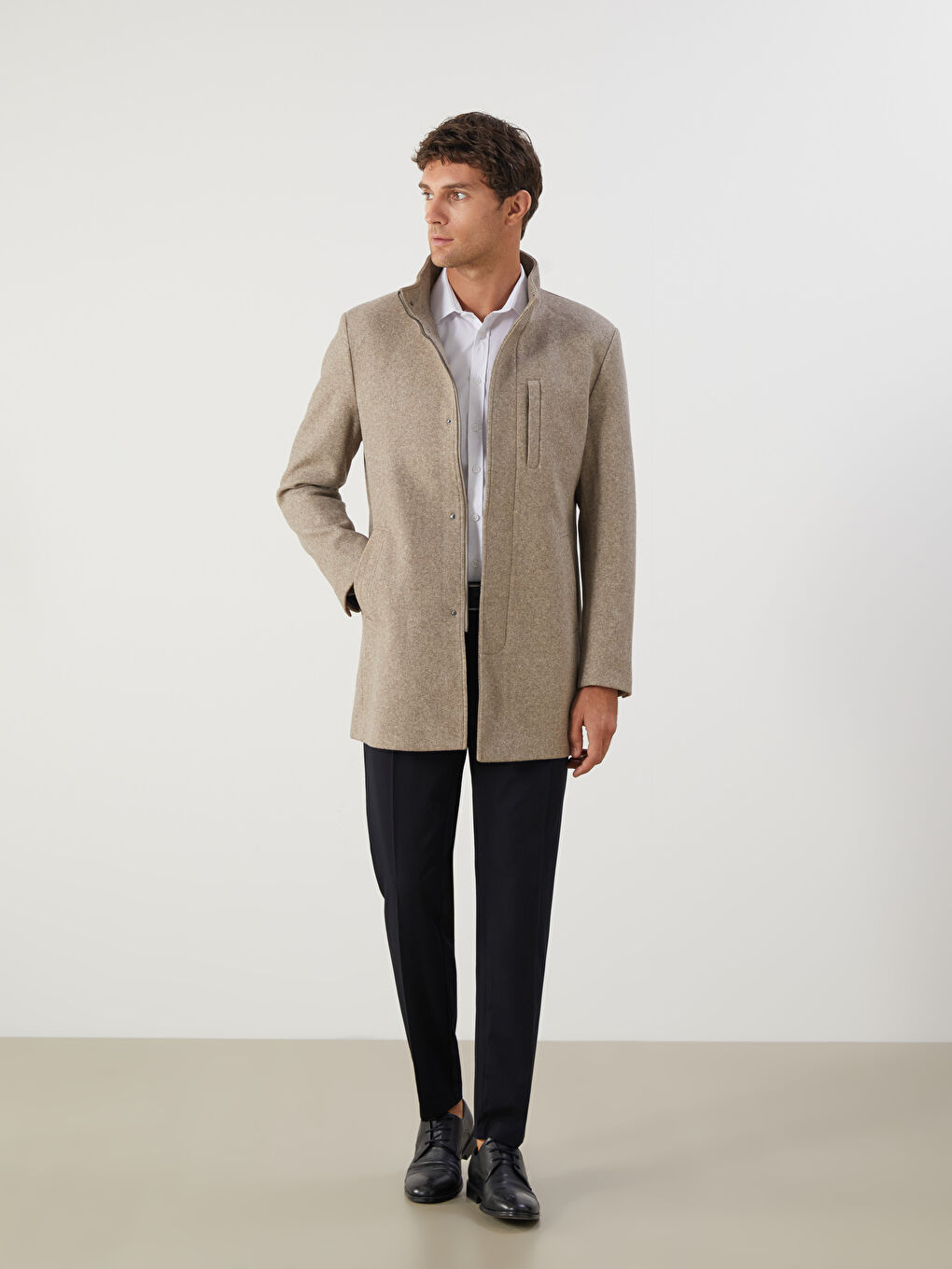 High Collar Men's Cachet Coat-3