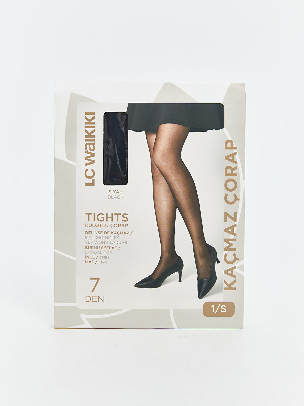 Siyah 7 Denye Mat Kadın Kaçmayan Külotlu Çorap