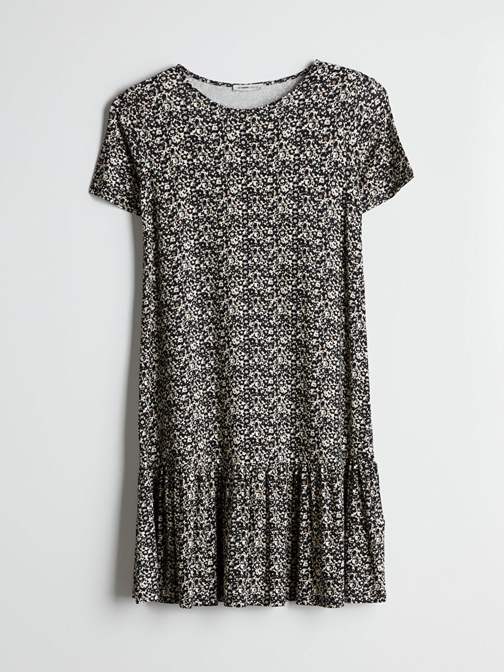 LCW Grace Crew Neck Floral A-Line Dress -W55004Z8-LQJ