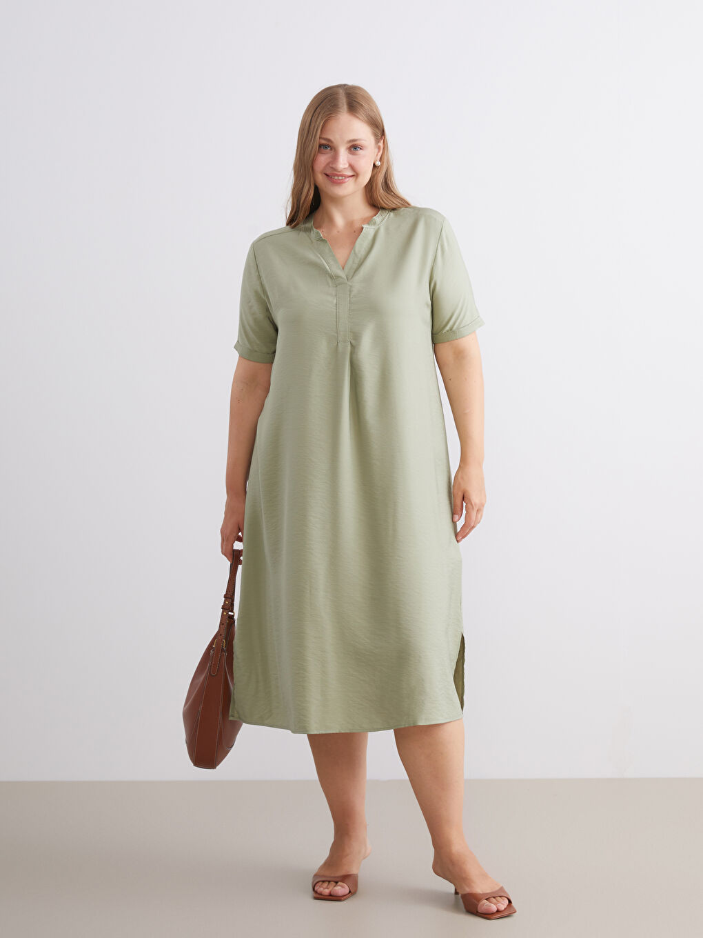 LCW Grace Woman GREEN Dress -W55010Z8-K0R