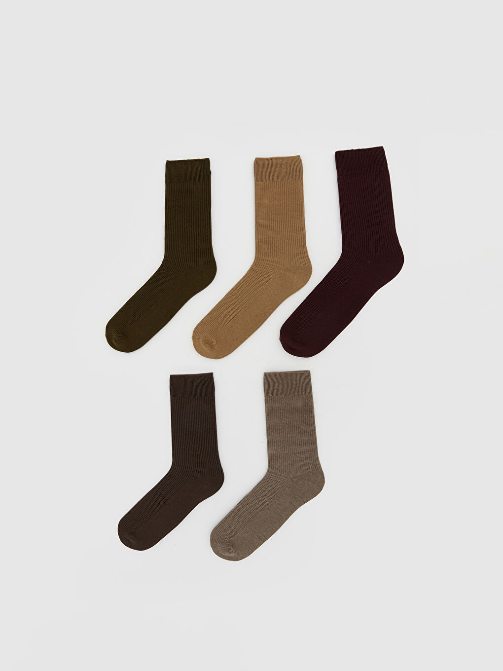 Kahverengi Erkek Soket Çorap 5'li