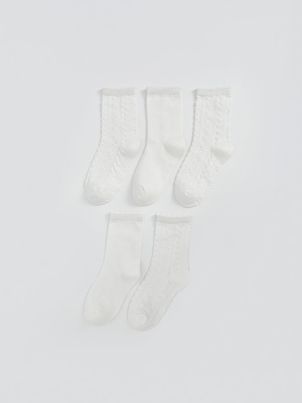 LCW Kids Girls' Ankle Socks 5 Pack -W55033Z4-JYX