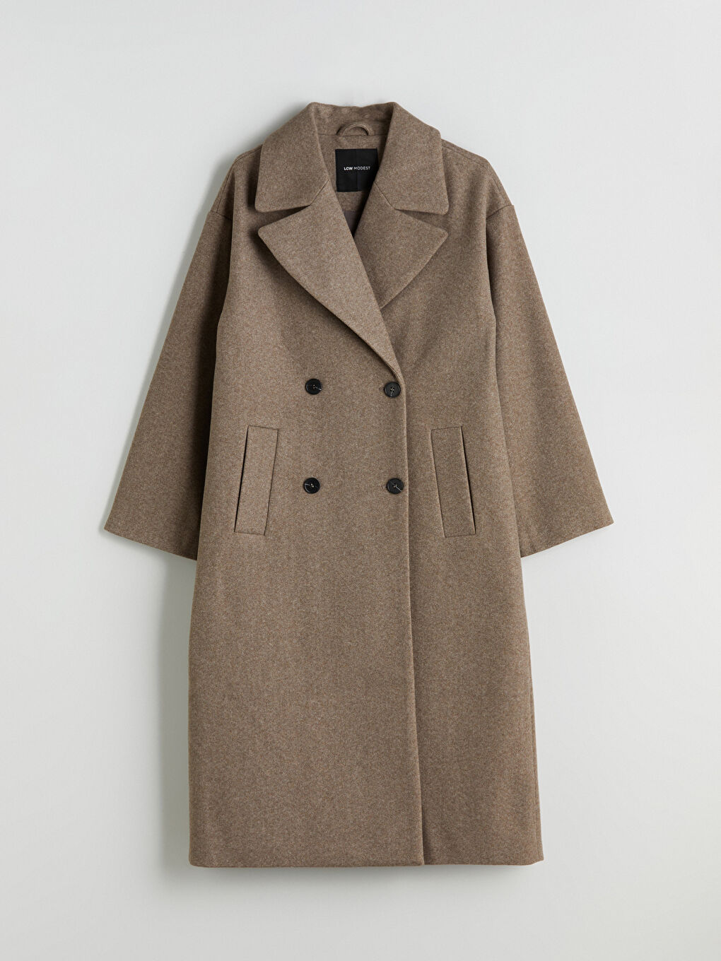 Manteau Cachet à Col Veste pour Femmes-5