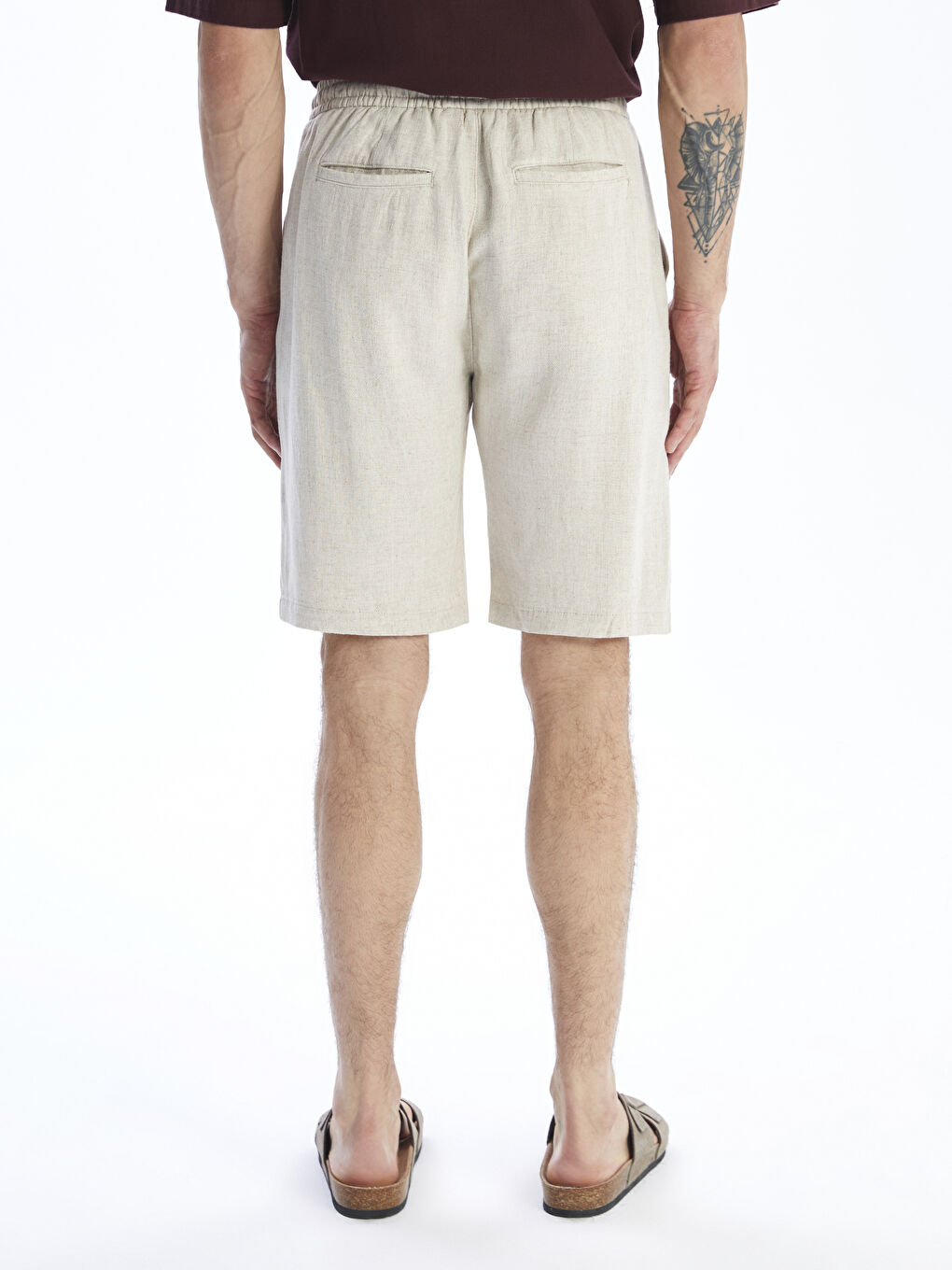 LCW Vision Standard Fit Linen Blend Men's Shorts -W55057Z8-RW0