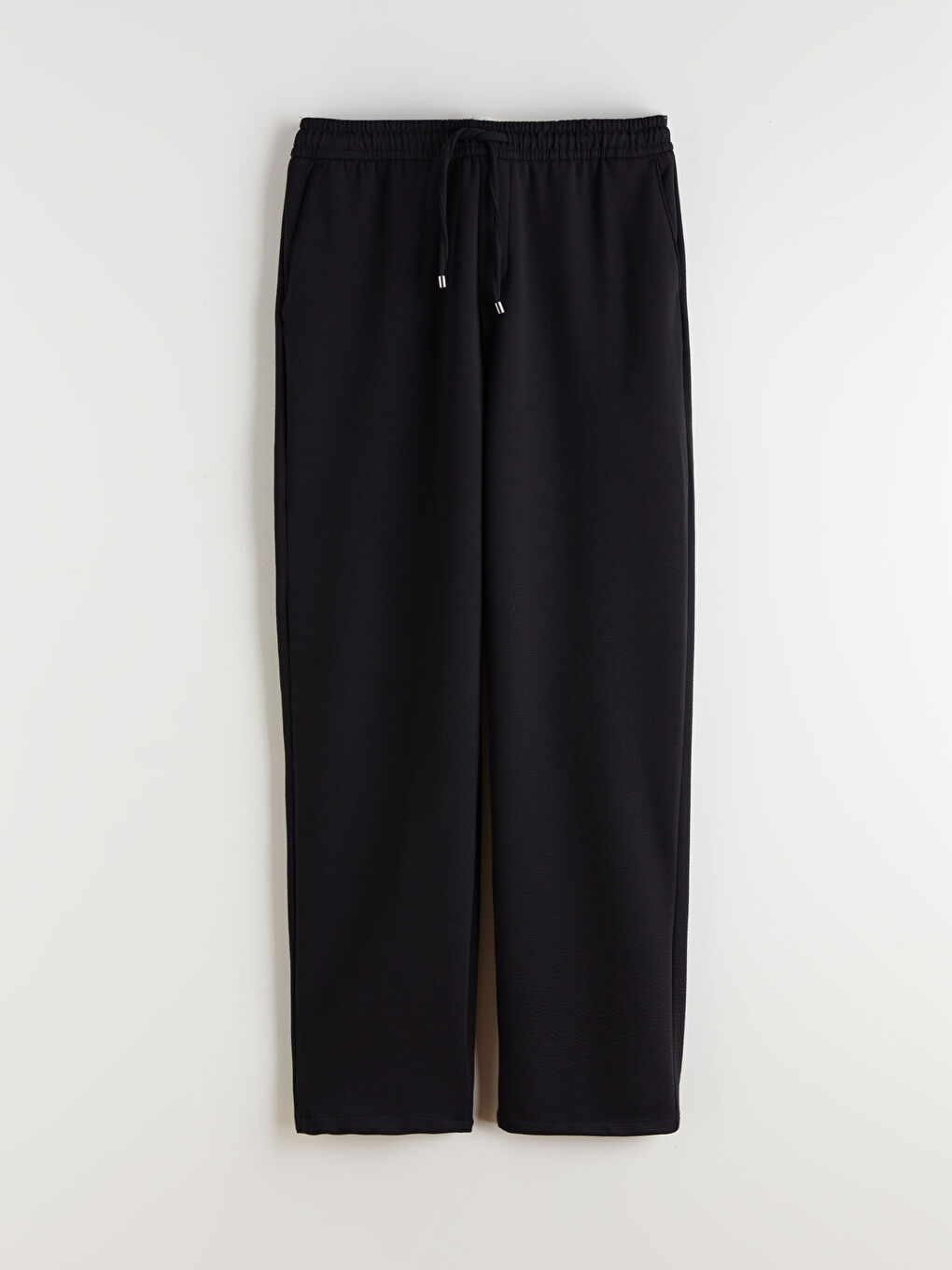 Siyah Standart Kalıp Erkek Pantolon-4