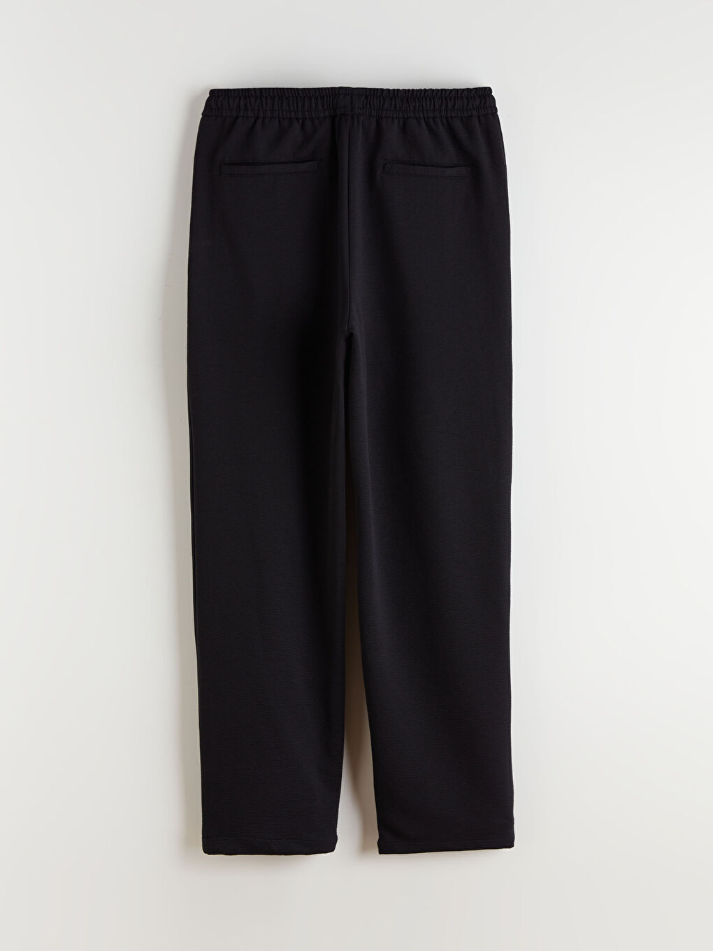 Siyah Standart Kalıp Erkek Pantolon-5