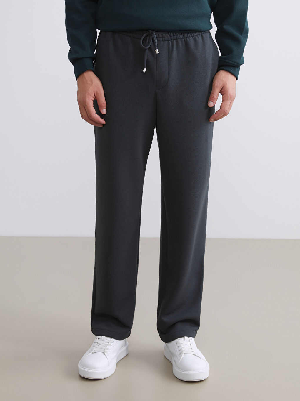 Yeşil Standart Kalıp Erkek Pantolon-1