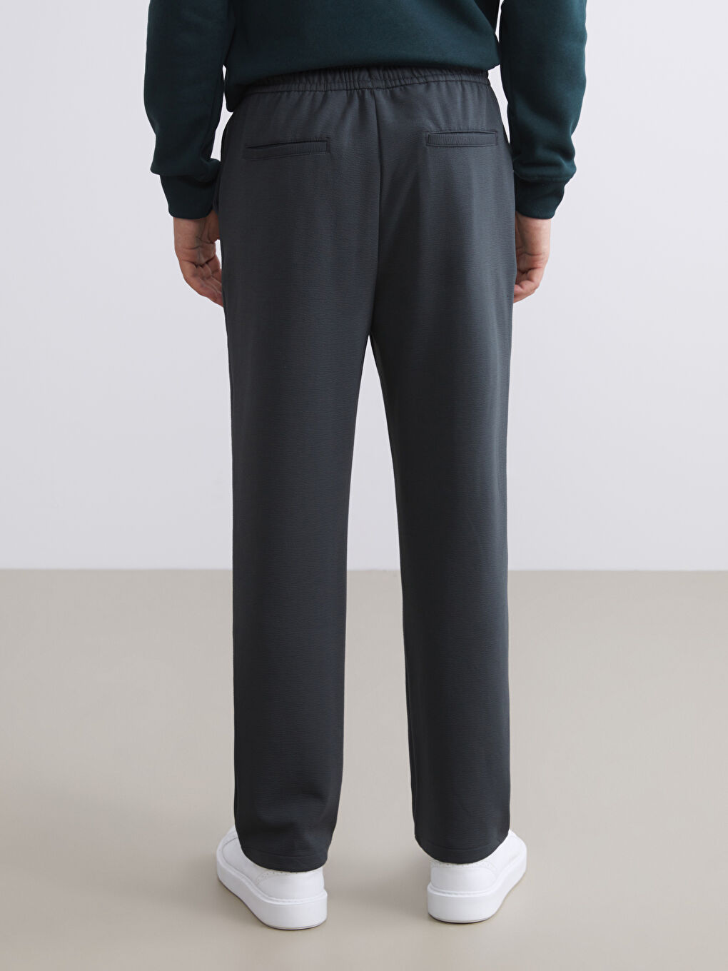 Yeşil Standart Kalıp Erkek Pantolon-3