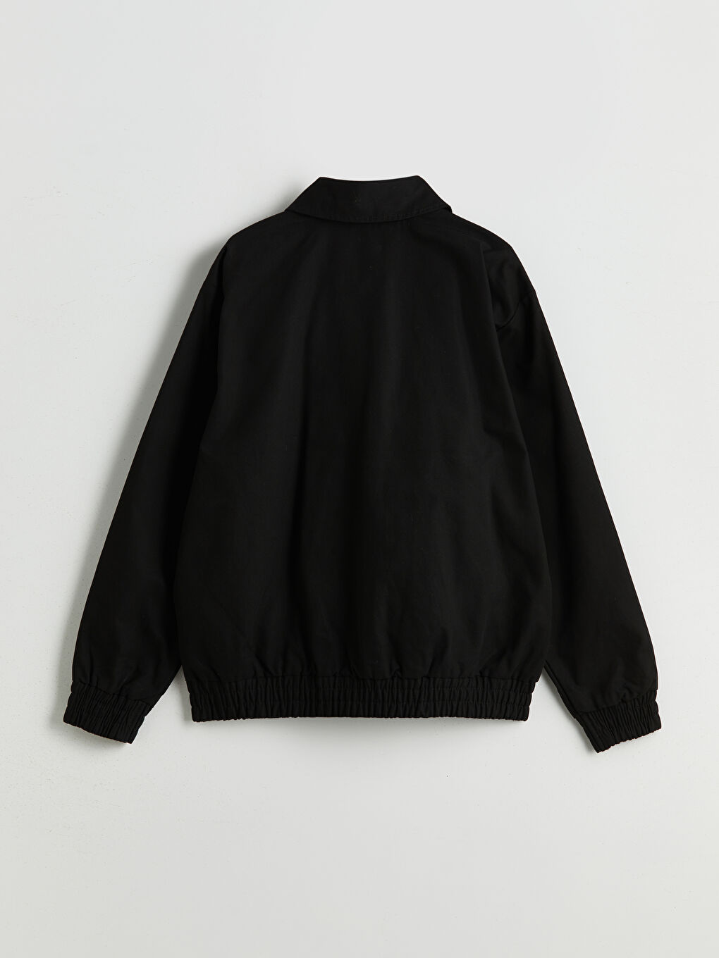 Siyah Rahat Kalıp Gömlek Yaka Erkek Ceket-7