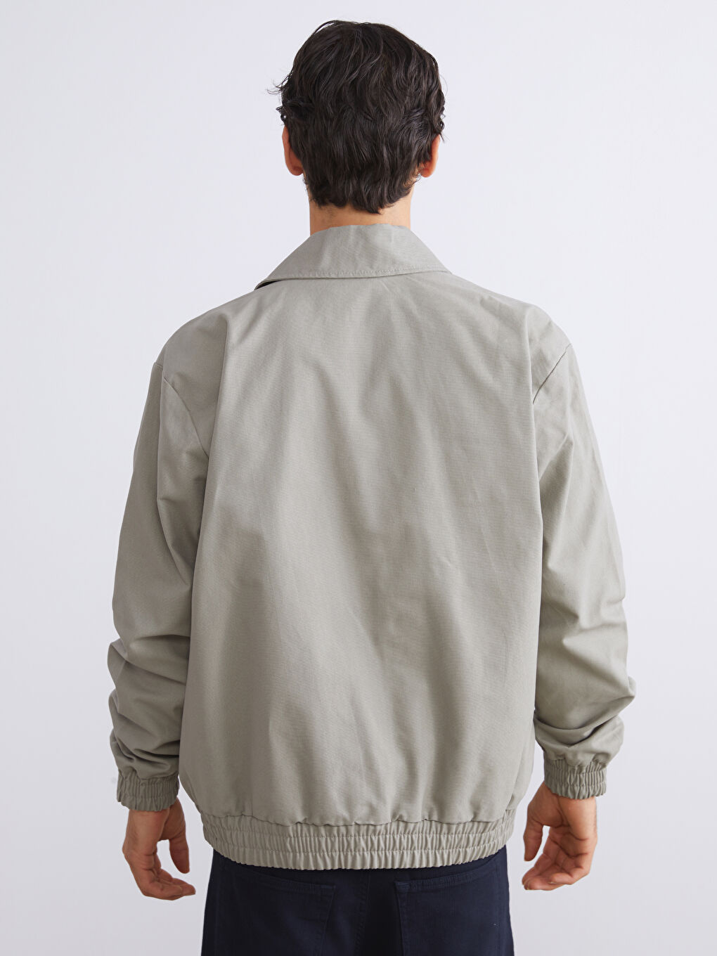 Haki Rahat Kalıp Gömlek Yaka Erkek Ceket-4