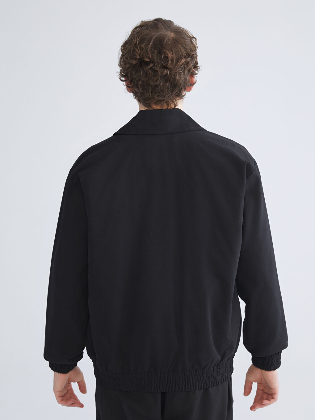 Relaxed Fit Collared Neck Men's Coat-4