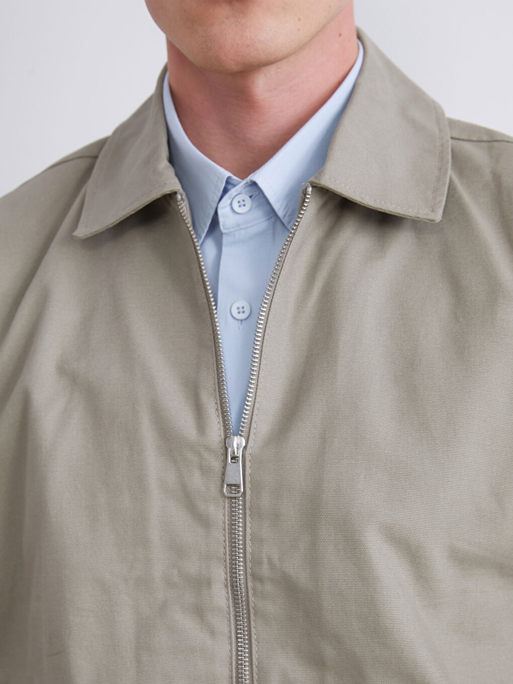 Relaxed Fit Collared Neck Men's Coat-3
