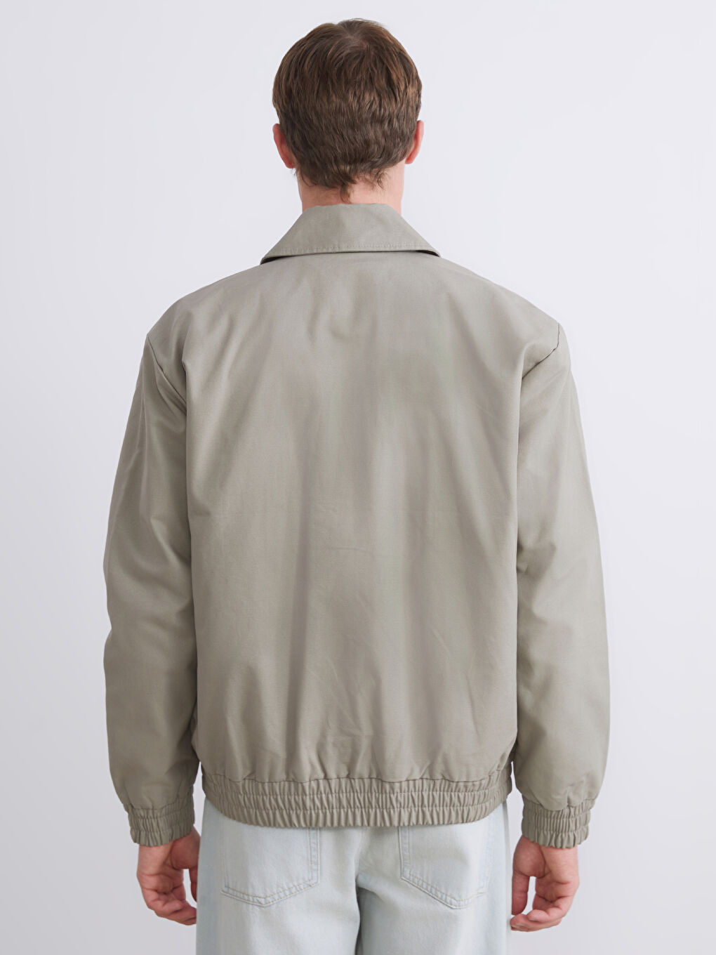 Relaxed Fit Collared Neck Men's Coat-4
