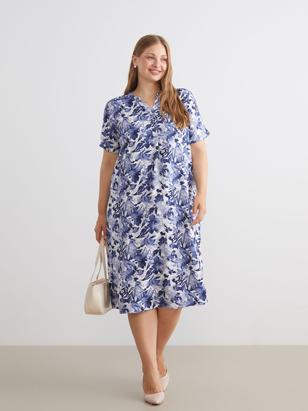 LCW Grace Woman BLUE Dress -W55079Z8-LQQ