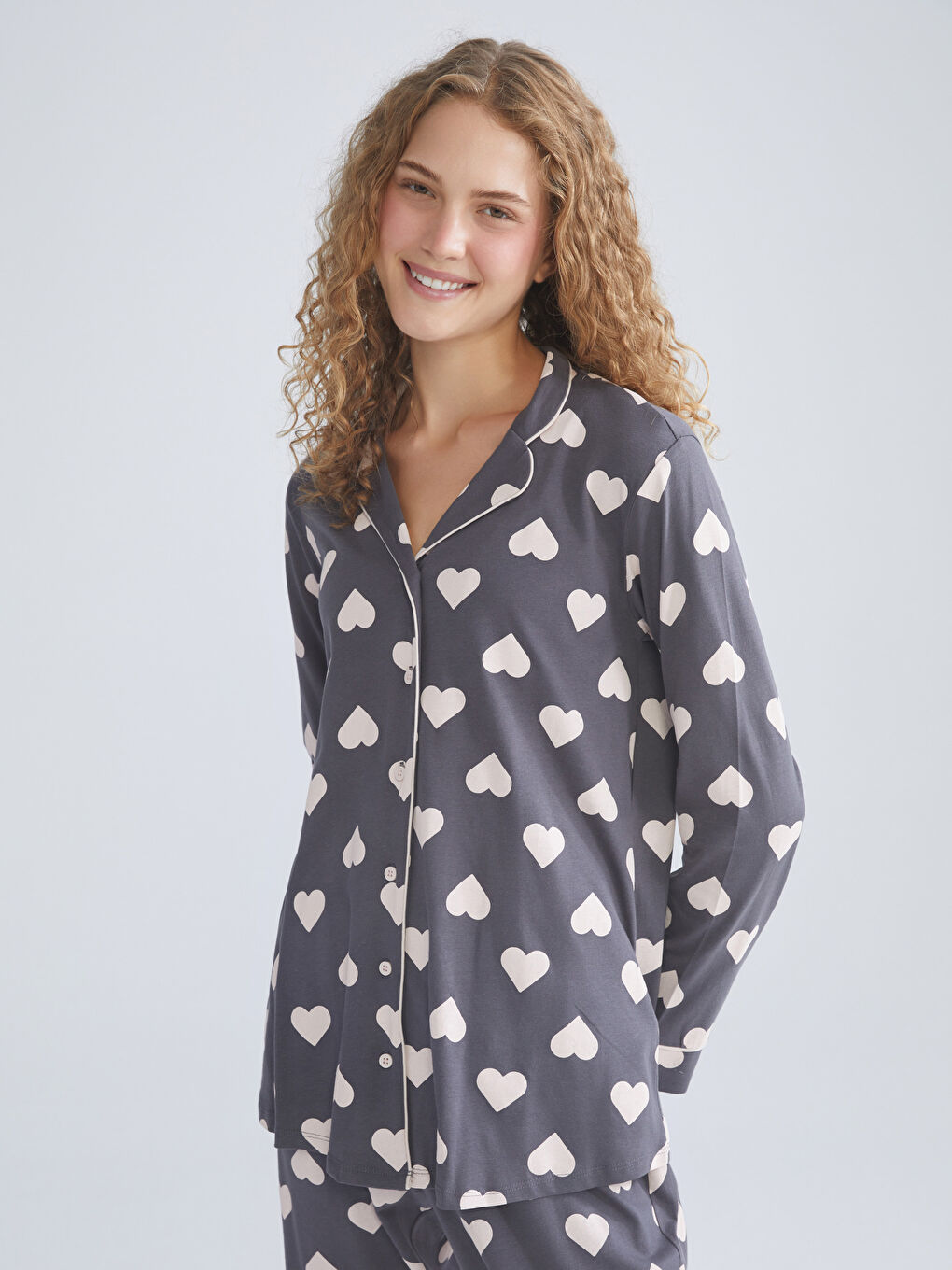 LCW DREAM Woman GREY Pyjama Set -W55089Z8-LRX