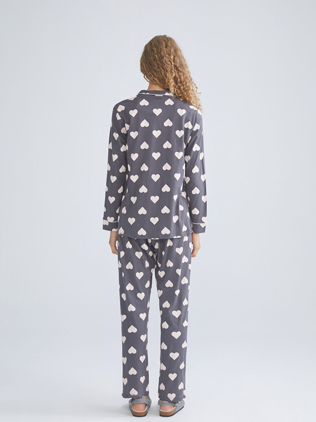 LCW DREAM Woman GREY Pyjama Set -W55089Z8-LRX