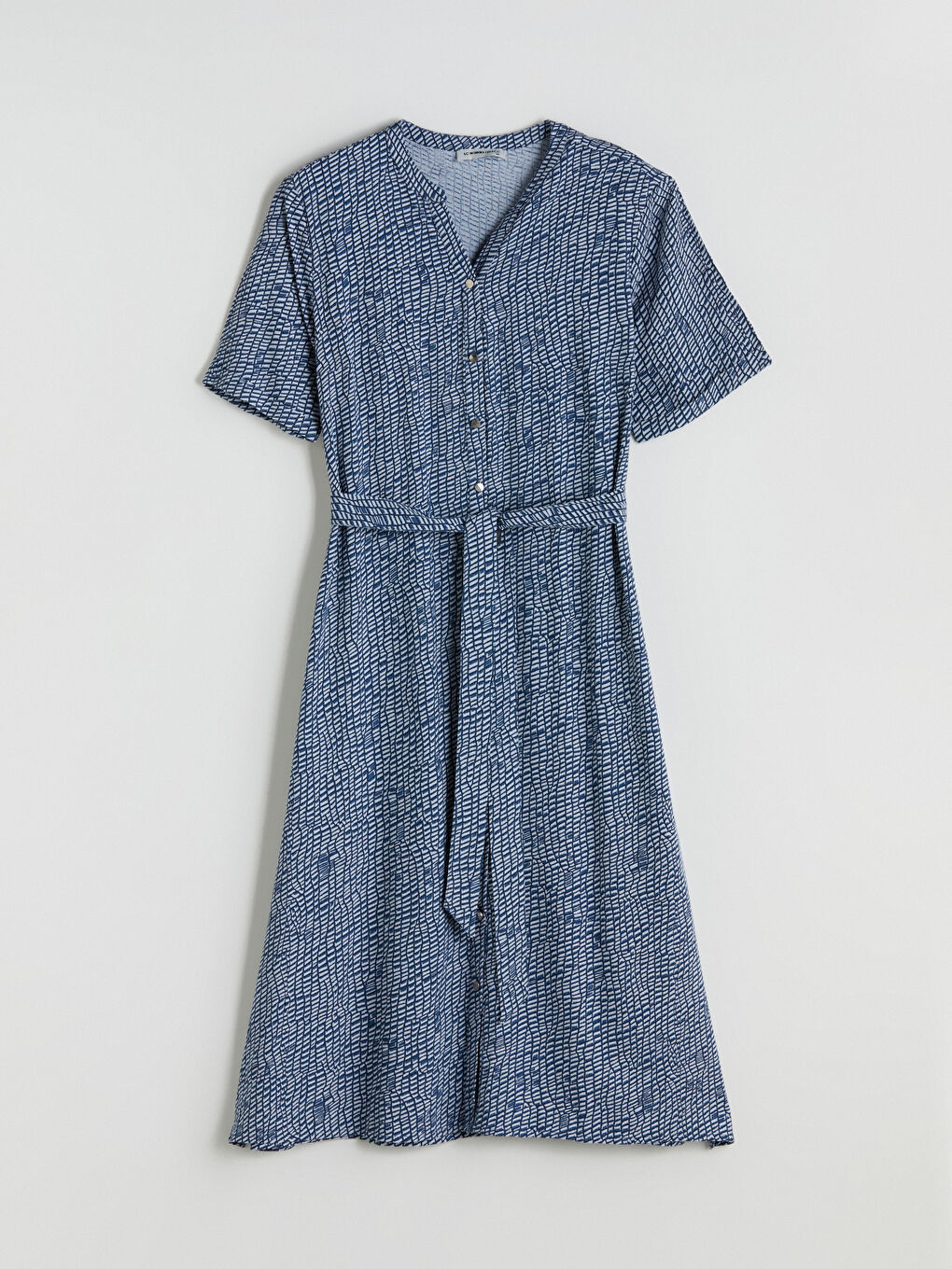 LCW Grace Notch Neck Patterned Dress -W55096Z8-LSJ