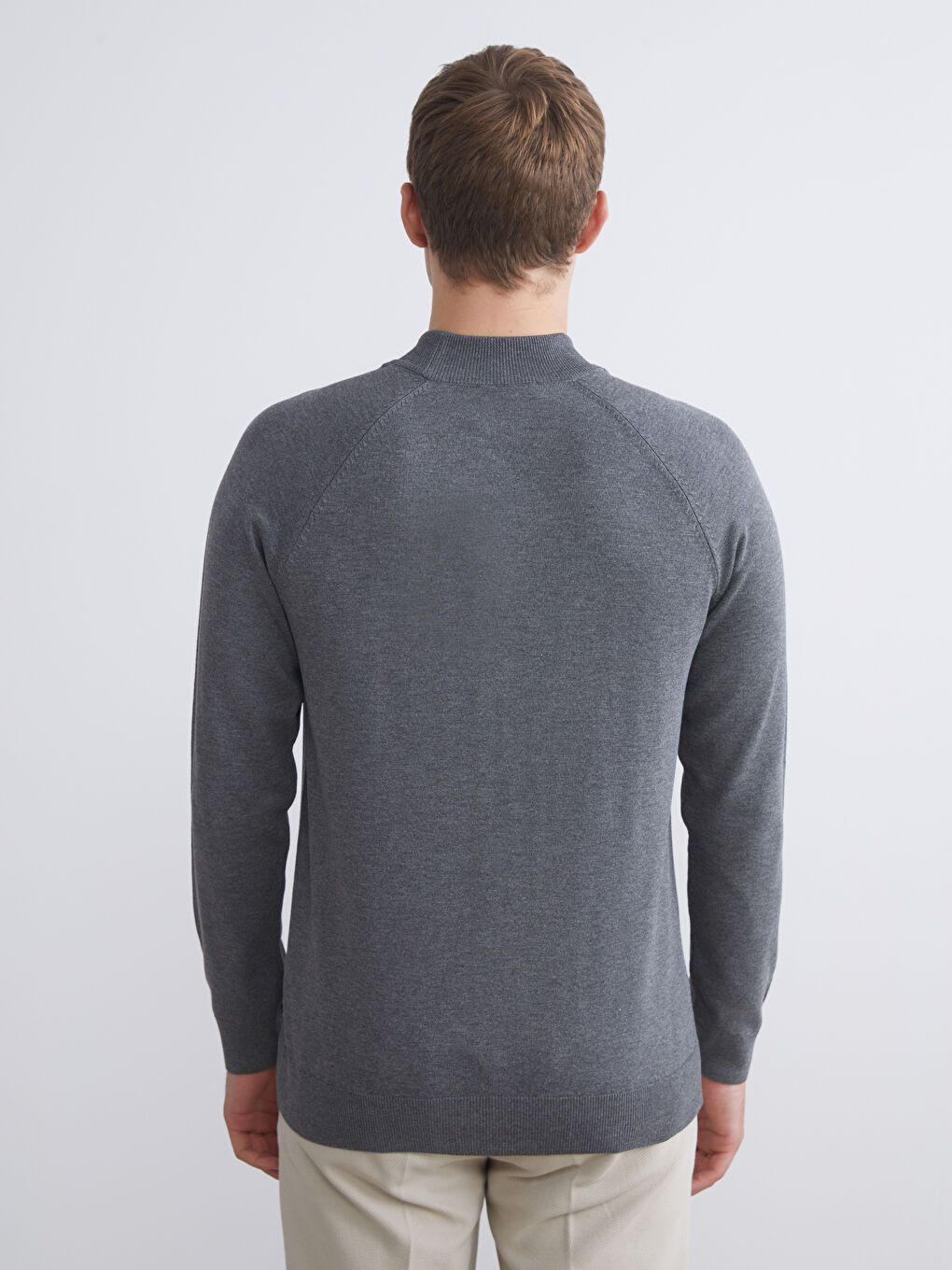 LCW Vision Half Turtleneck Long Sleeve Men's Knitwear Sweater -W55109Z8-LAL