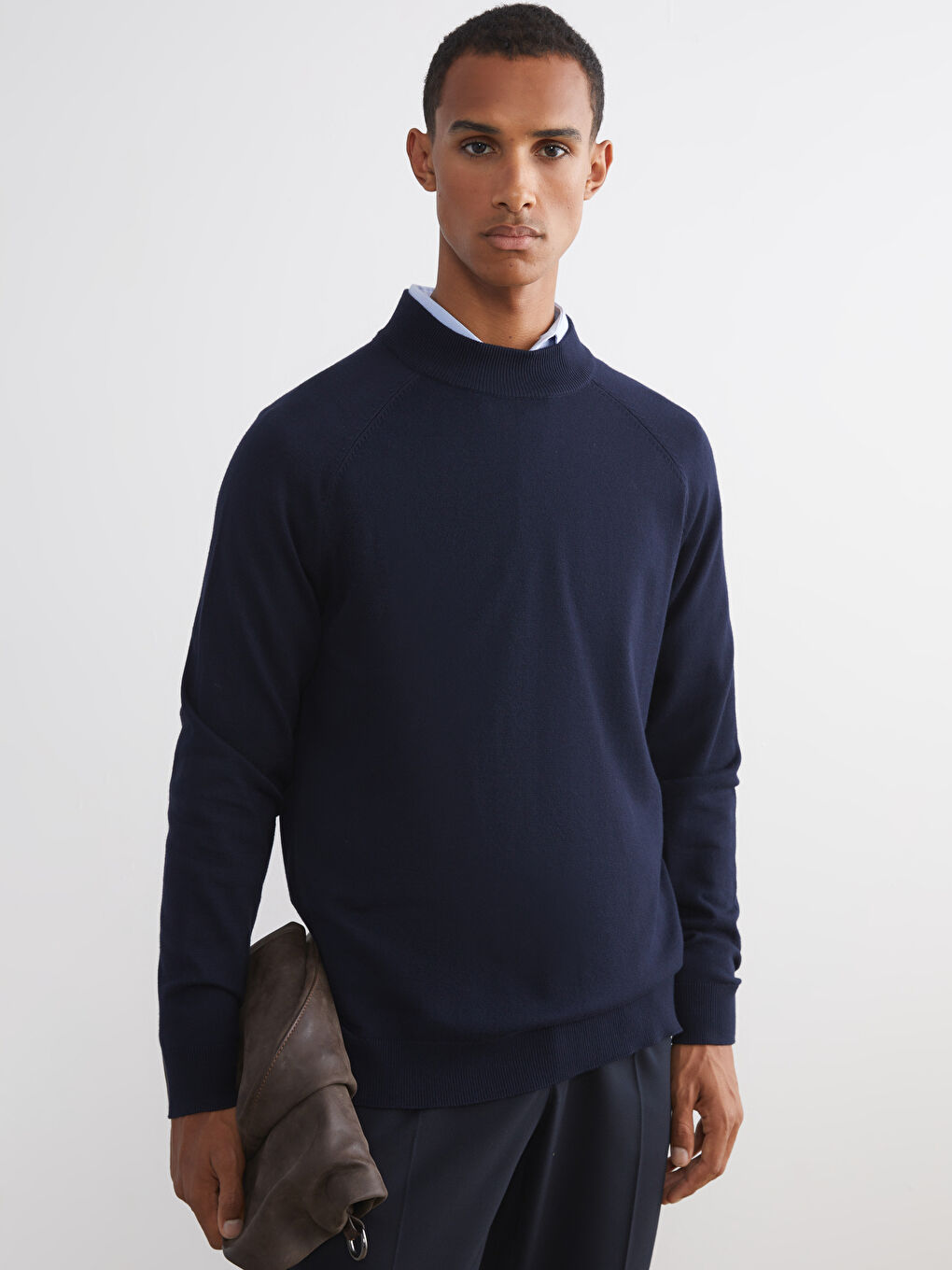 Half Turtleneck Long Sleeve Men's Knitwear Sweater