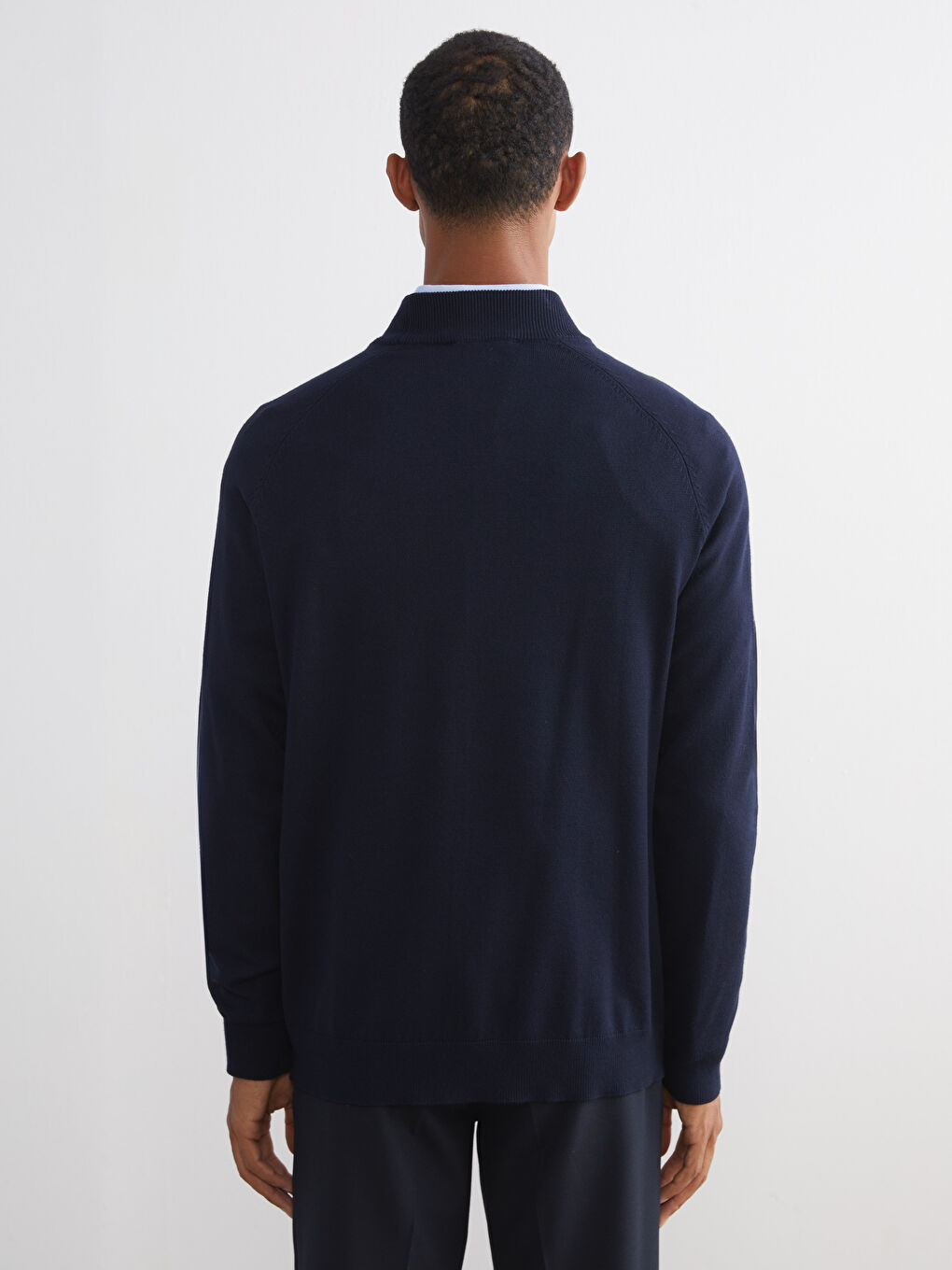 Half Turtleneck Long Sleeve Men's Knitwear Sweater-3