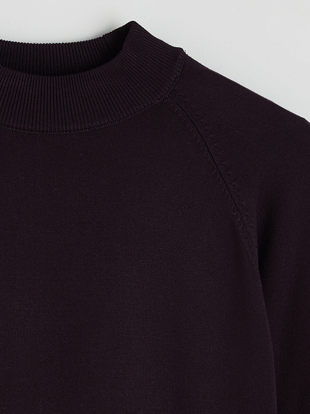 Mürdüm Yarım Balıkçı Yaka Uzun Kollu Erkek Triko Kazak-5