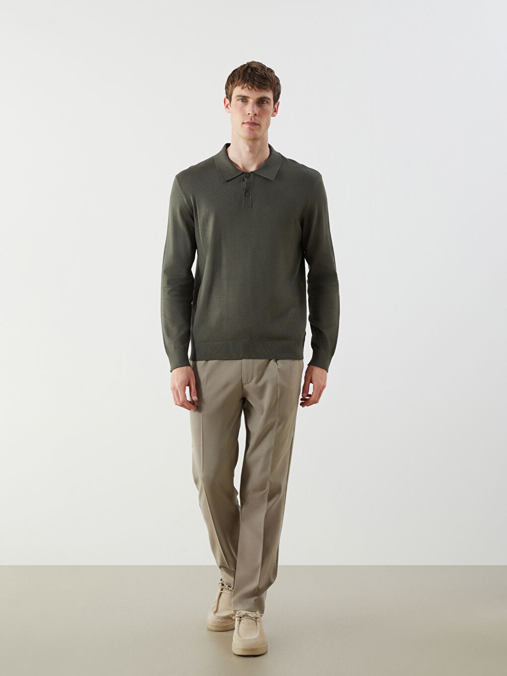 Polo Neck Men's Knitwear Sweater-1