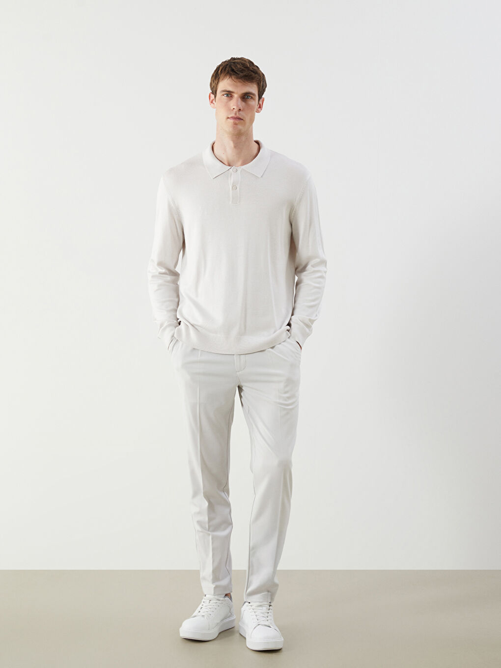 Polo Neck Men's Knitwear Sweater-1