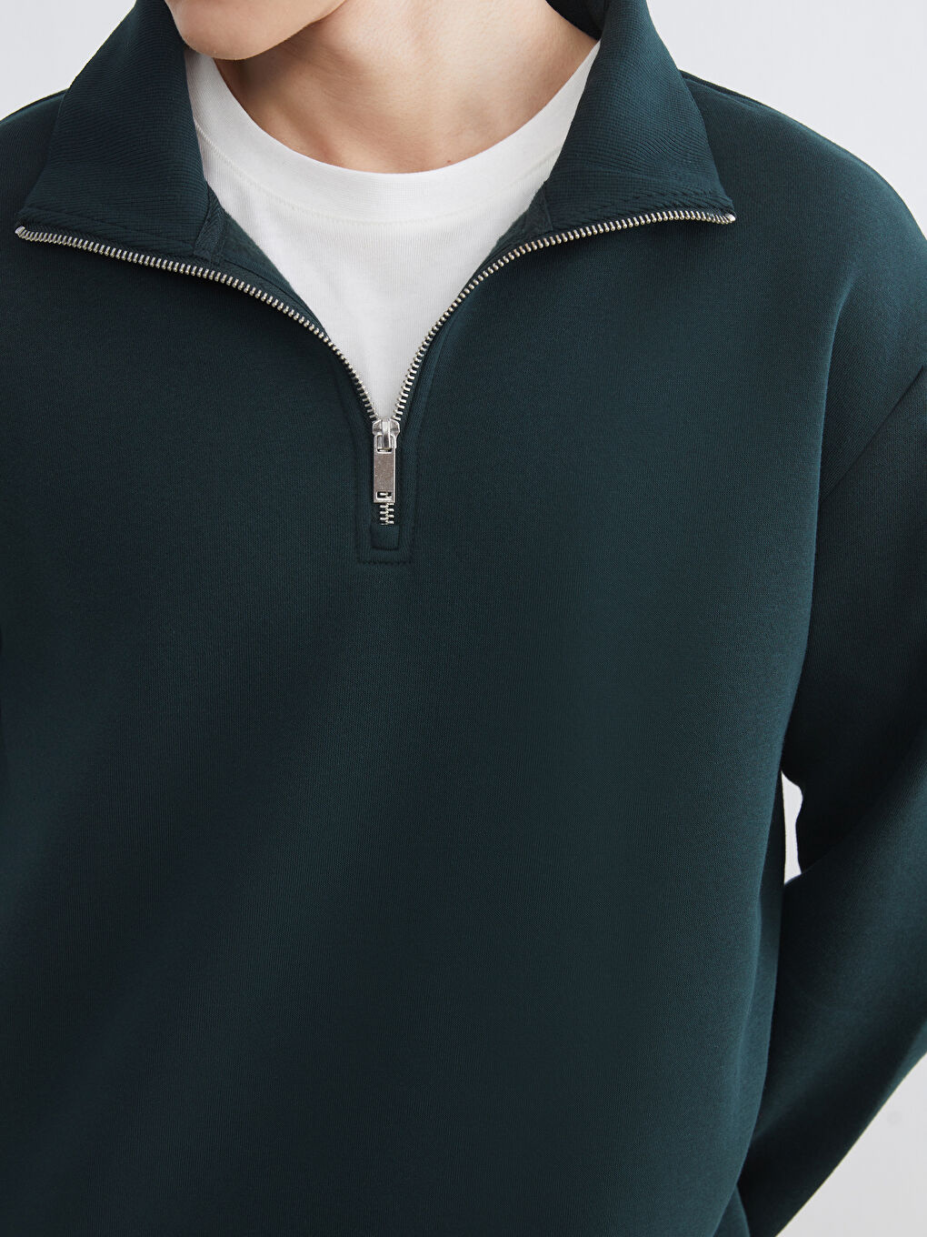 Толстовка с молнией и воротником-труба для мужчин-2