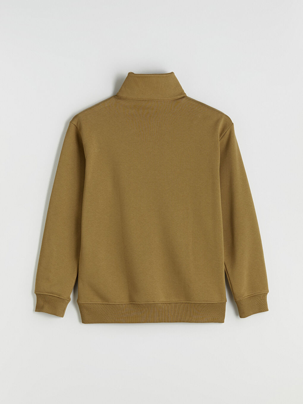 سویتشێرتی ئەستووری زیپدار بۆ پیاوان یەخەی قیفی-6