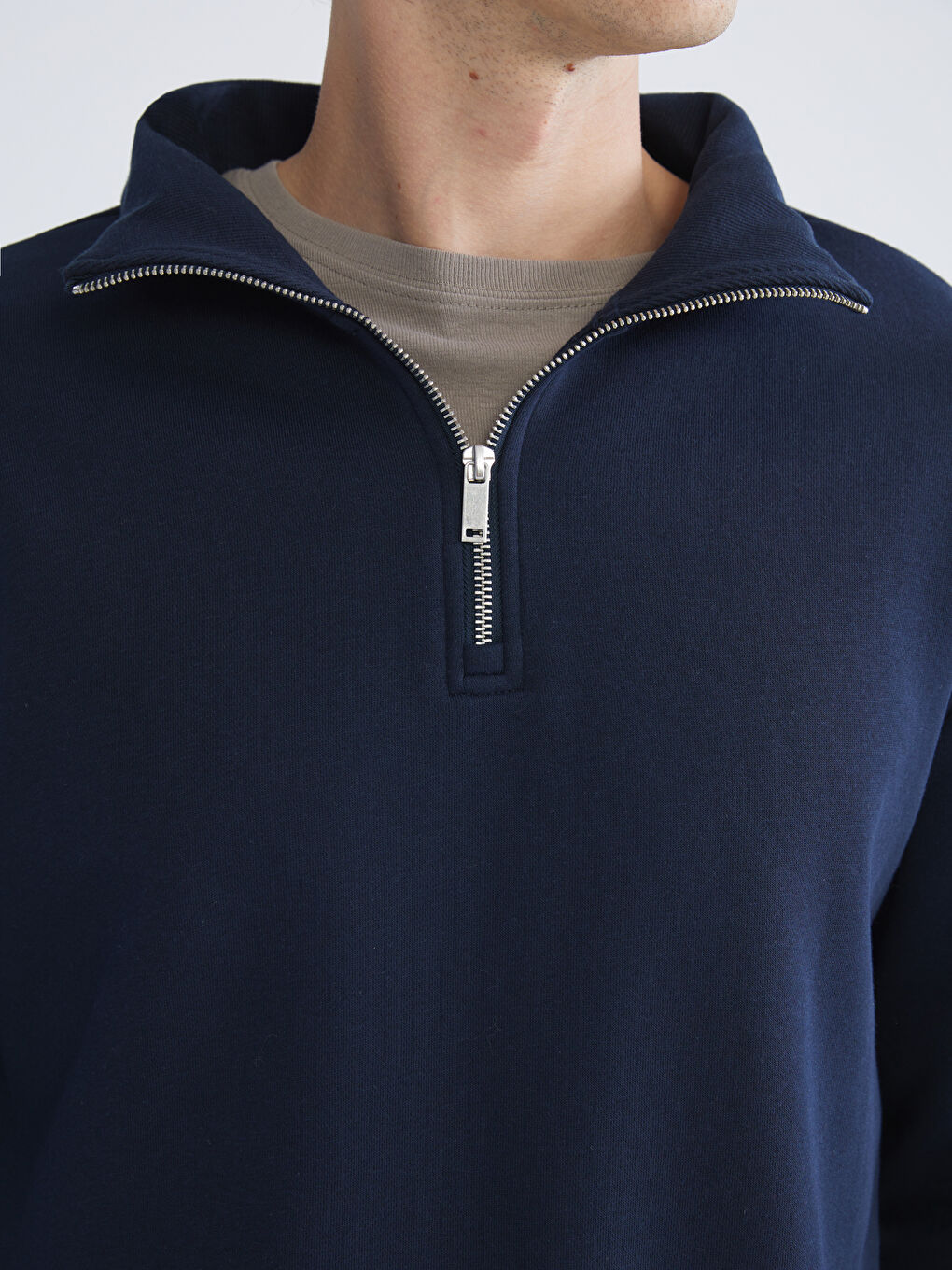 Толстовка с молнией и воротником-труба для мужчин-2