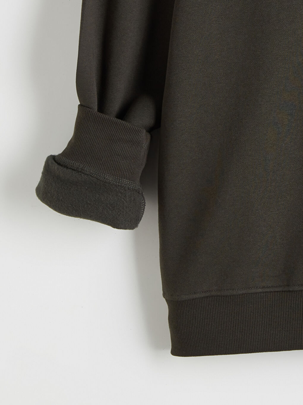 Zippered Funnel Neck Men's Thick Sweatshirt-5