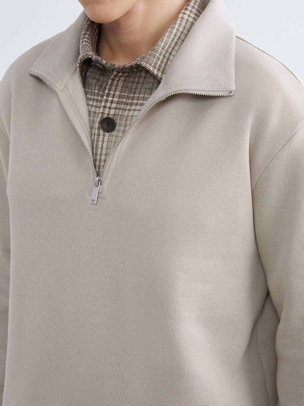 Толстовка с молнией и воротником-труба для мужчин-2