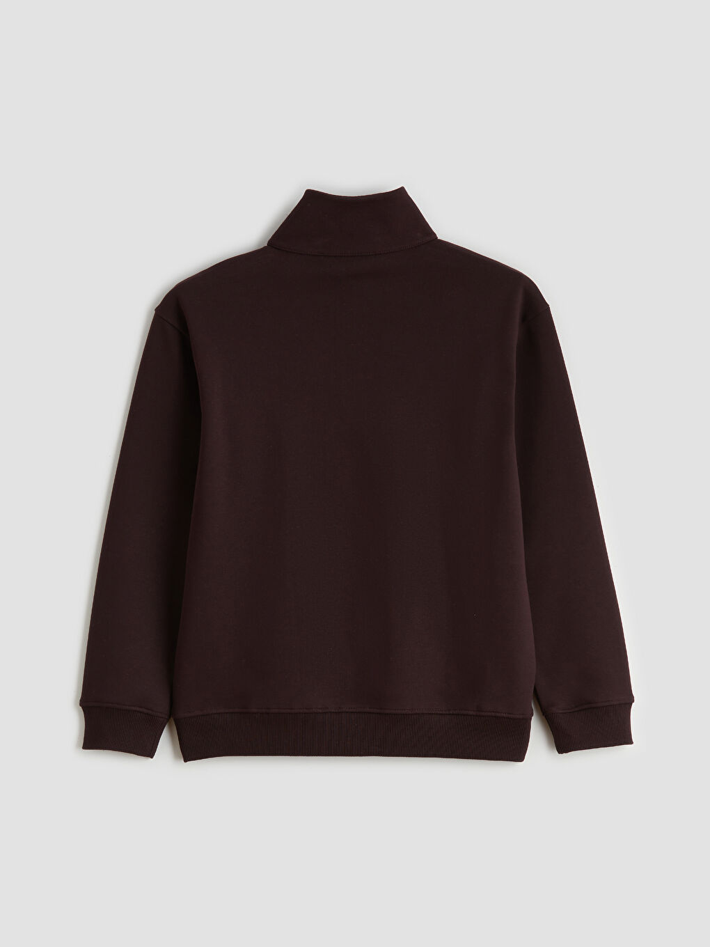 سویتشێرتی ئەستووری زیپدار بۆ پیاوان یەخەی قیفی-5